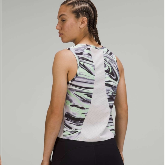 Lululemon Swift Ventilated Running Tank Top Paint Glide Warp Multi - Picture 2 of 11